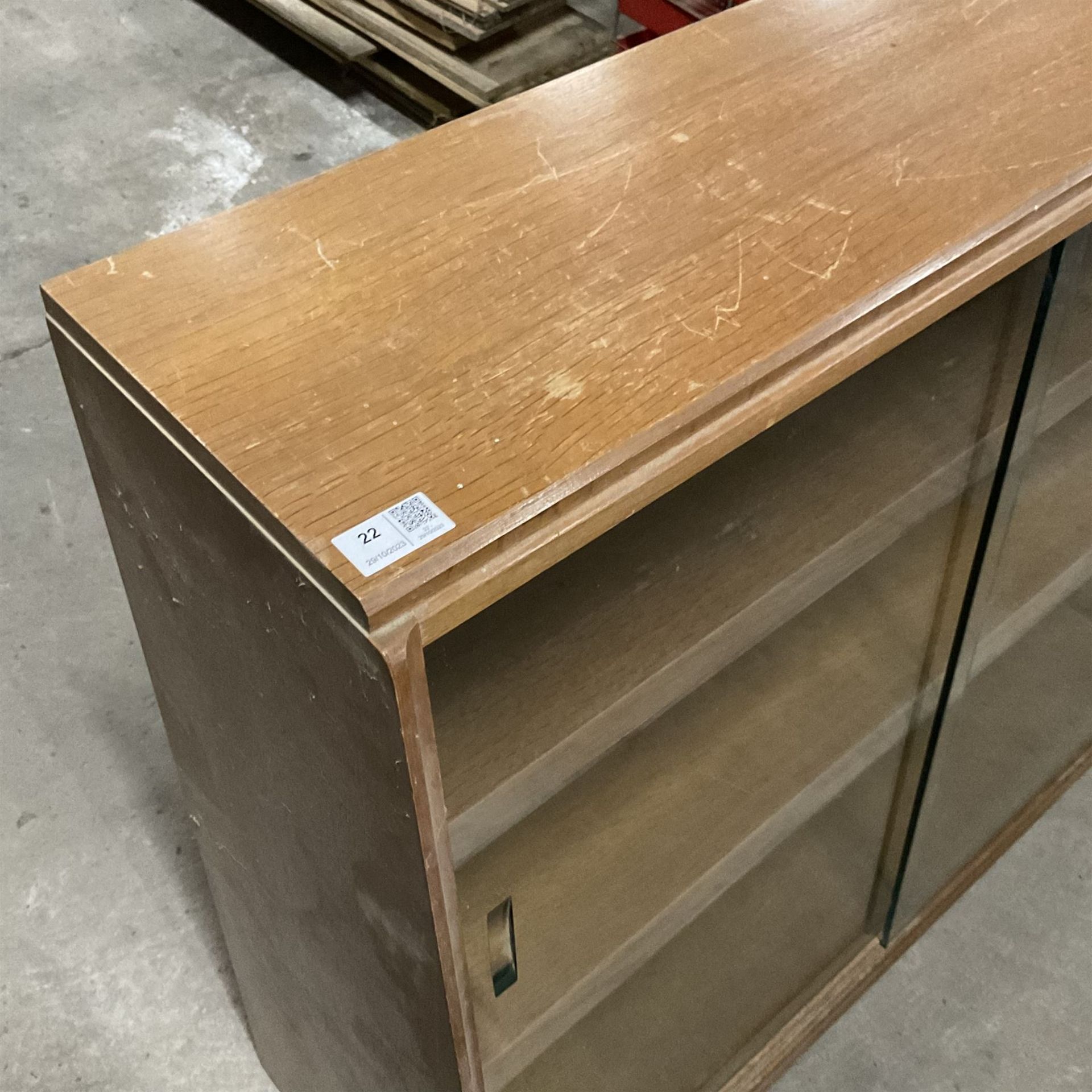 Mid-20th century oak library bookcase - Image 2 of 4