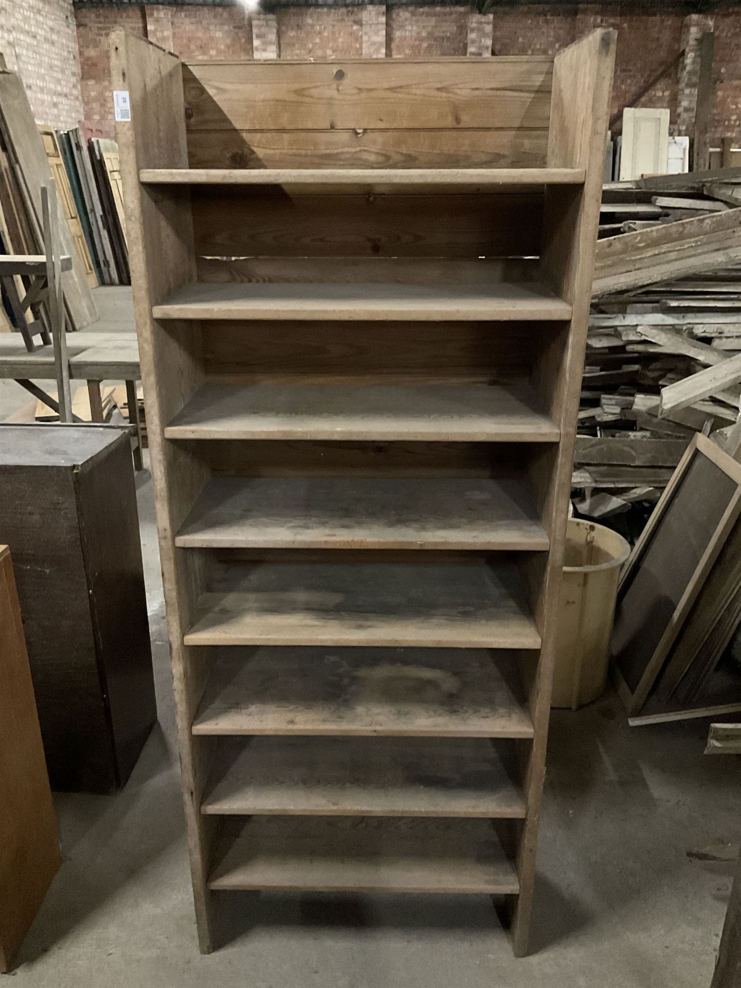 19th century pine shelving unit - Image 3 of 4