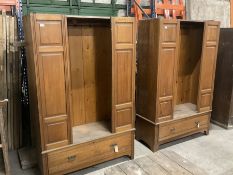 Maple & Co. - pair of late Victorian walnut wardrobes