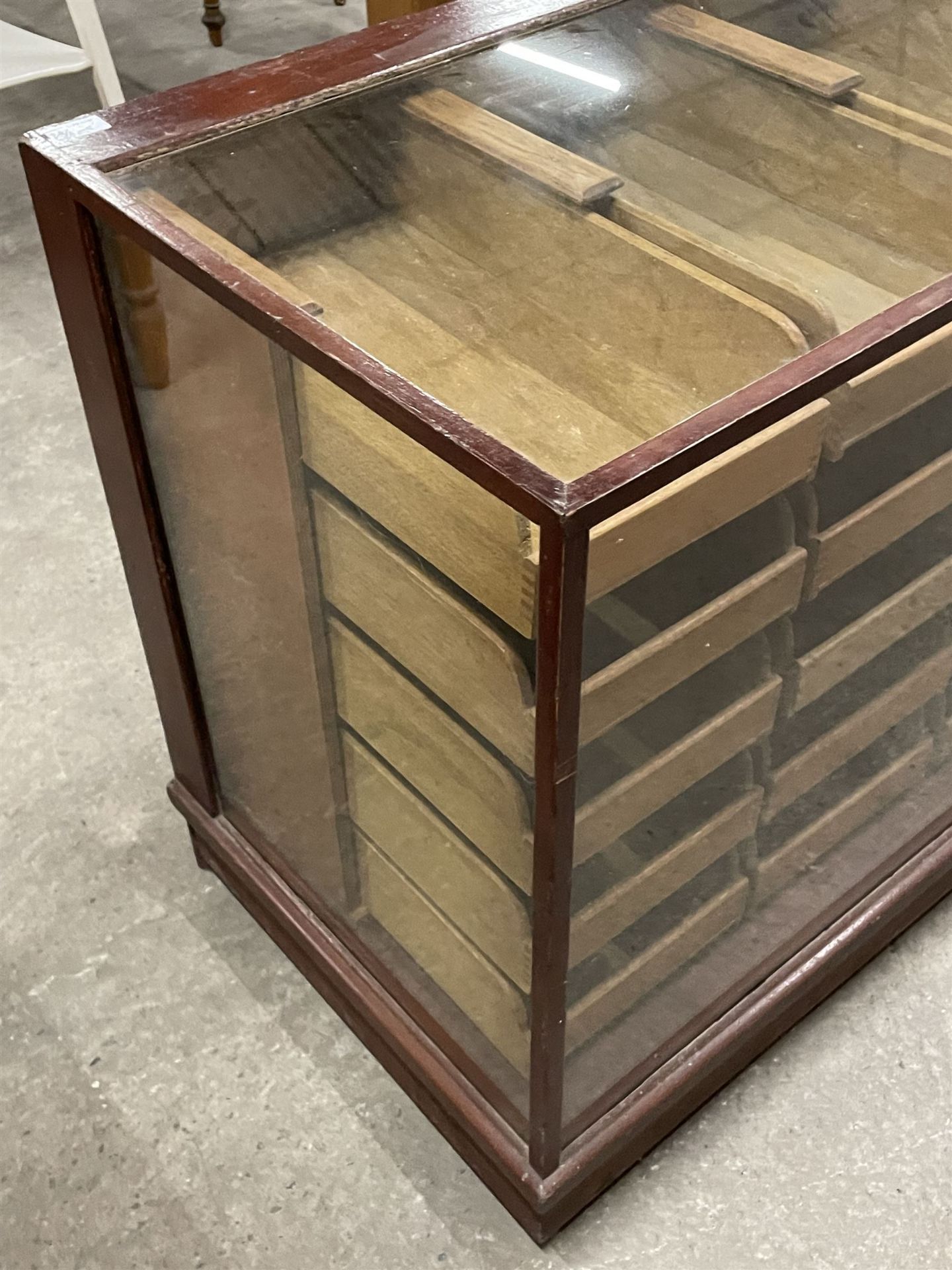 20th century mahogany and glazed haberdashery shop's display cabinet - Image 4 of 6