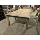 Large 19th century industrial pine table