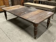Late Victorian walnut dining table