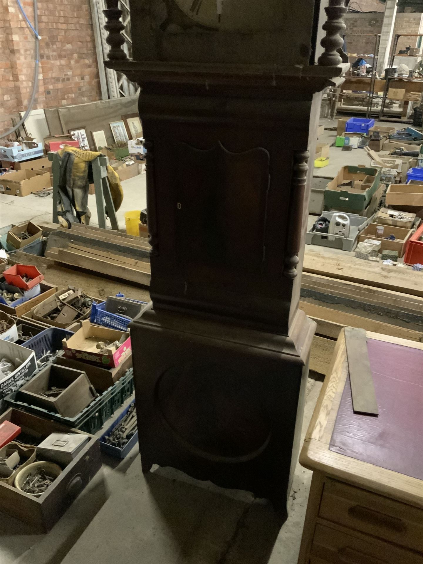 19th century mahogany Yorkshire longcase clock - Image 2 of 4