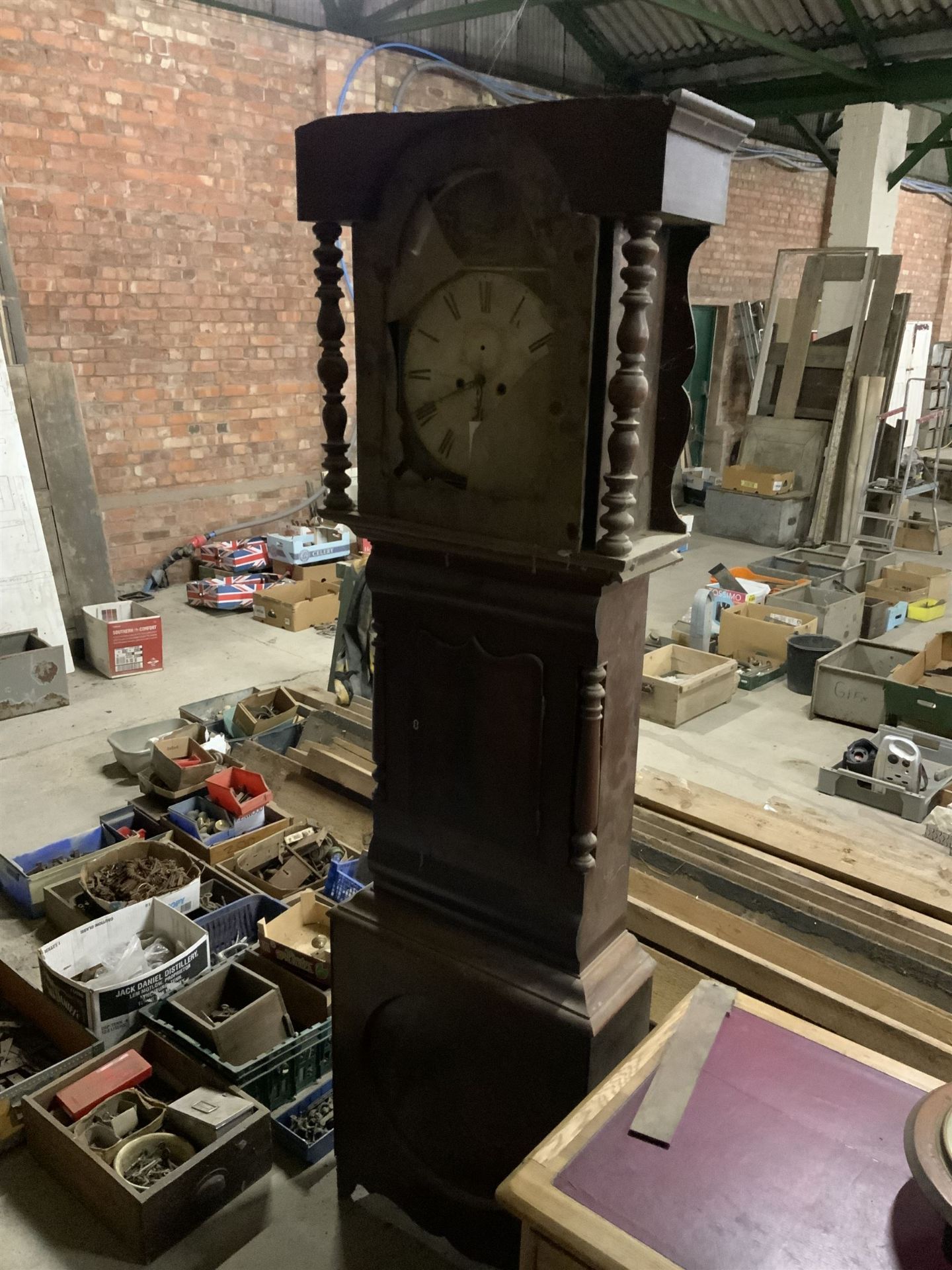 19th century mahogany Yorkshire longcase clock - Image 3 of 4