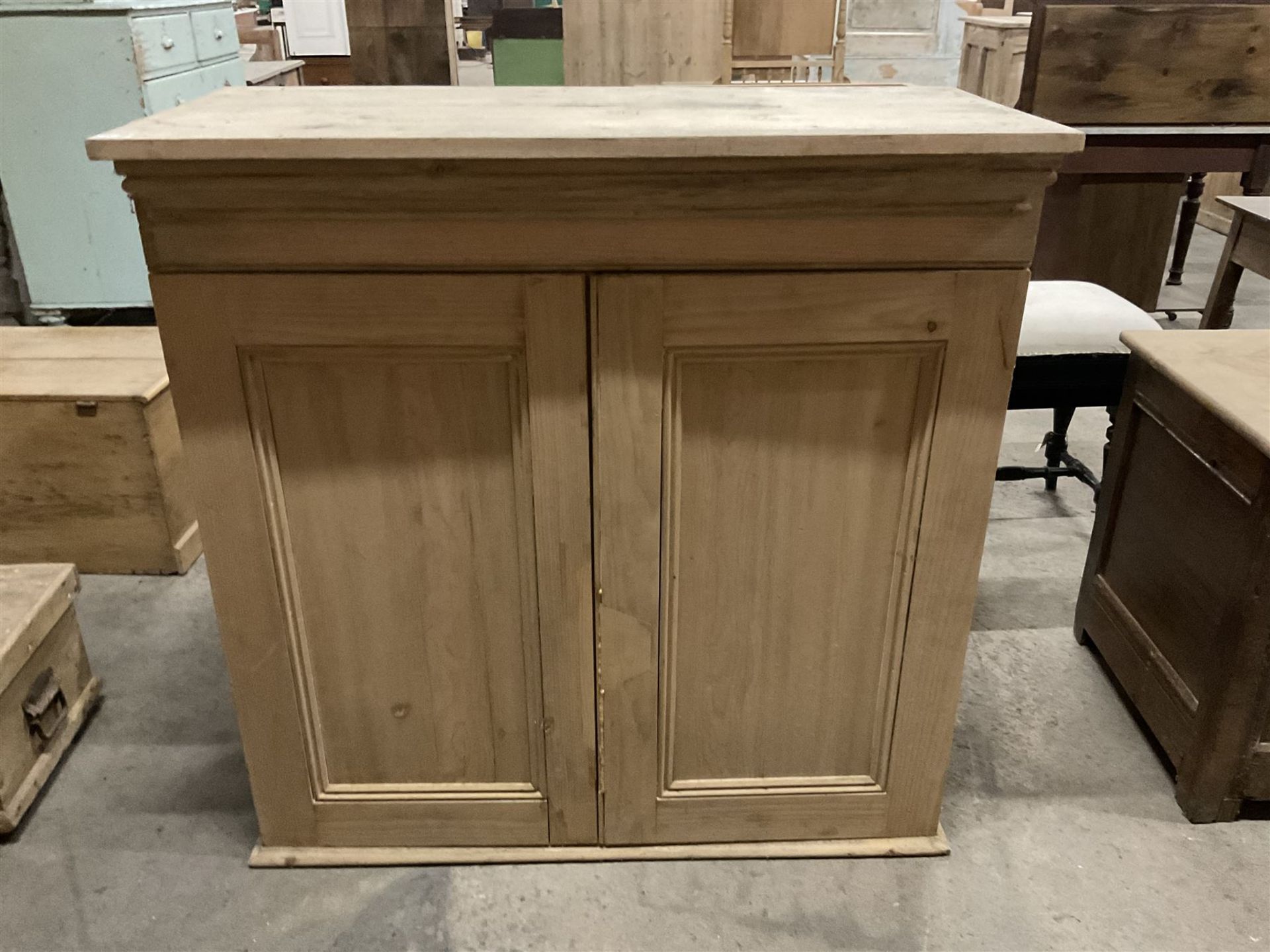 Stripped pine cupboard or bookcase