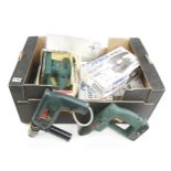 Three unused NUTOOL sanders in orig boxes, two BOSCH drill and another sander 240V Pat tested