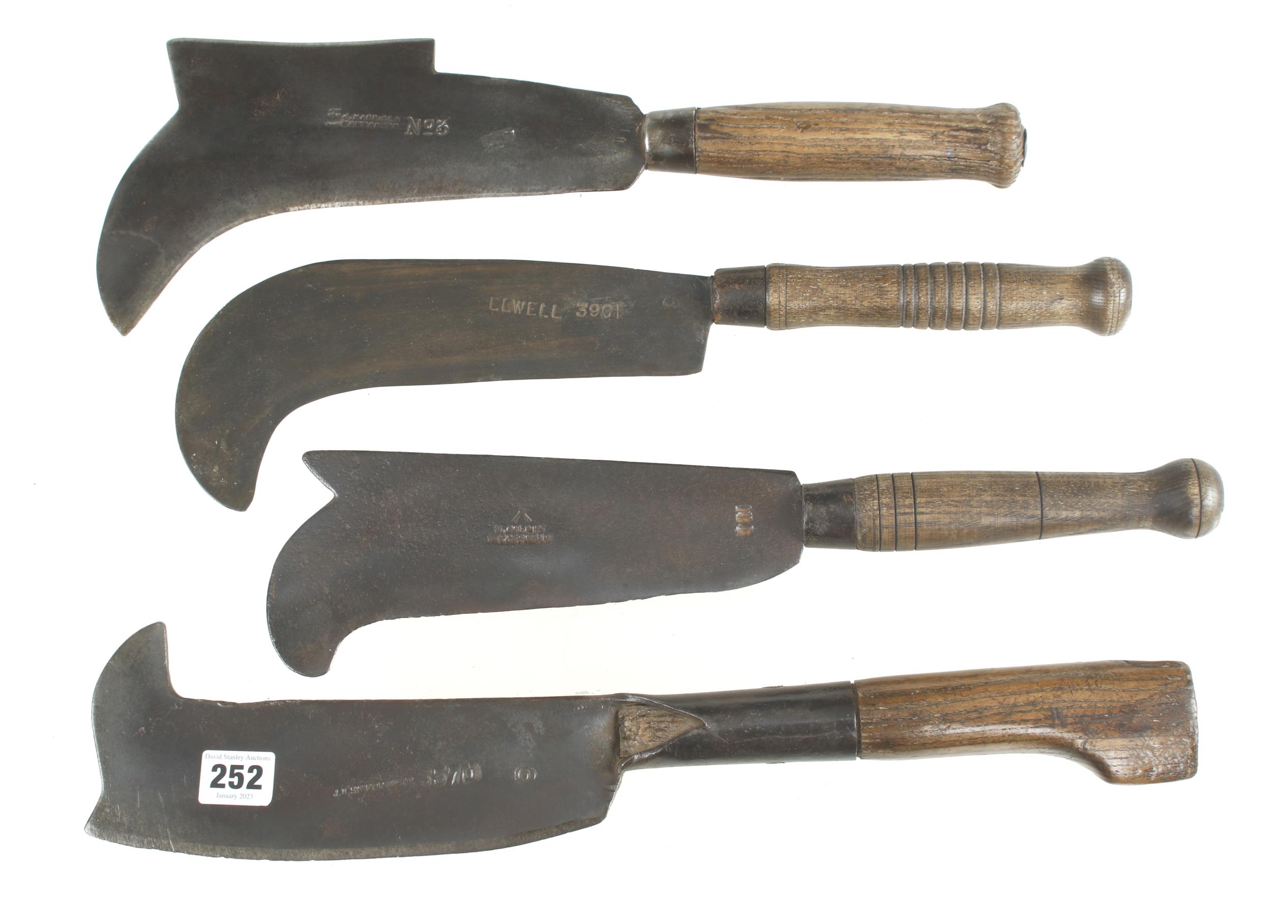 A double edge bill hook and two single edge G - Image 2 of 2