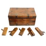 A collection of approximately 60 Victorian beech moulding planes.