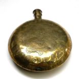 An Anglo Dutch brass flask.