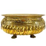 A Dutch brass oval Jardiniere, 18th Century.