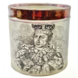 A George IV pearlware coronation mug.