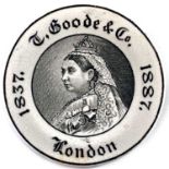 A T.Goode & Co 1887 Jubilee miniature plate or plaque.