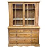 A late Victorian Cornish pine farmhouse dresser.