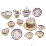 A 19th century Sunderland pink lustre part tea service.