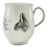 A Worcester porcelain George II coronation mug.