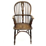 An ash and elm Windsor elbow chair.