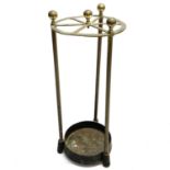 A Brass and cast-iron umbrella stand.