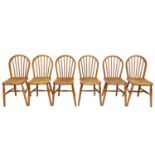 A set of six ash, beech and elm Utility chairs.