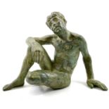 Figure of a seated man, from the studio of John Miller