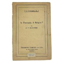 H. P. Blavatsky and Theosophy interest.