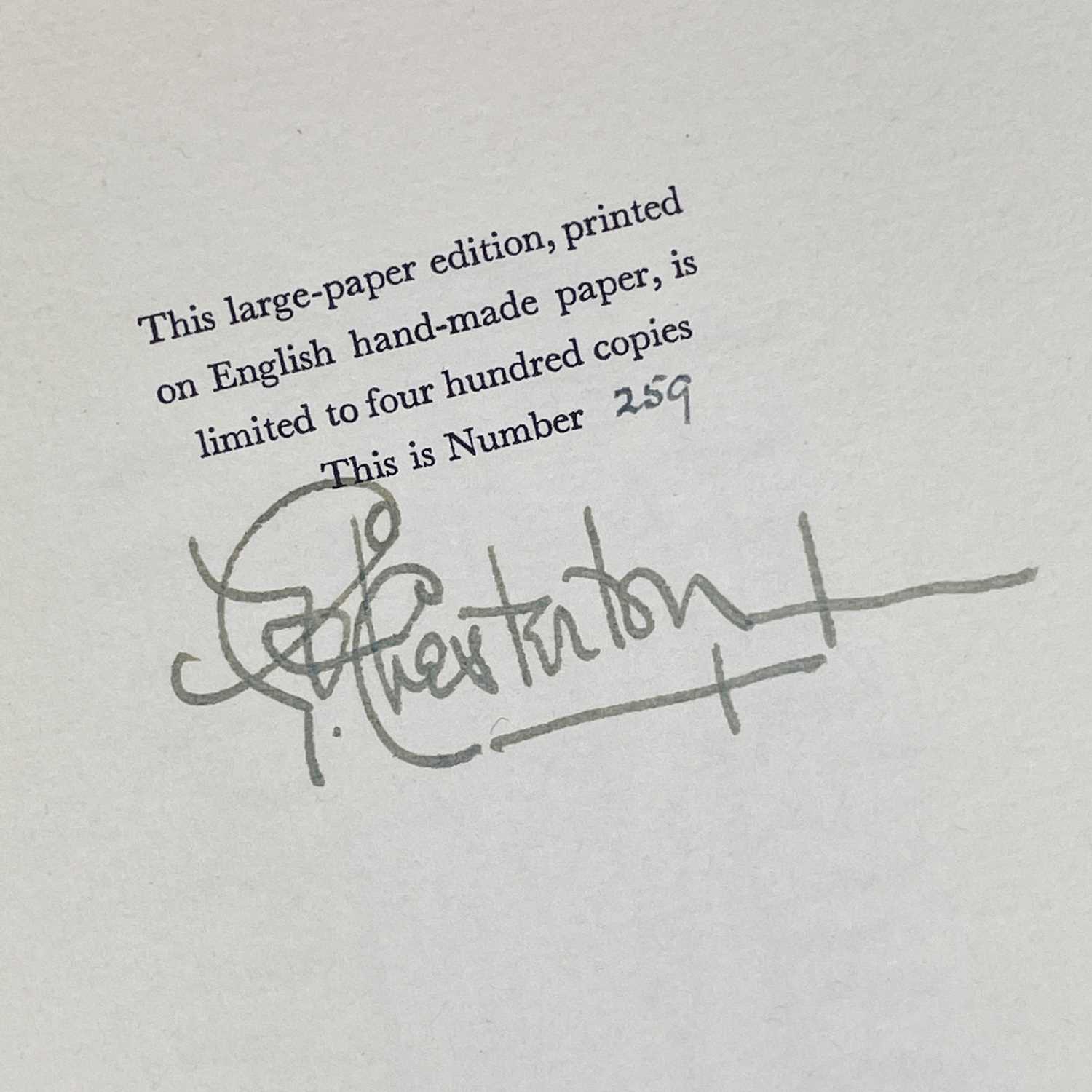 Signed G. K. Chesterton.