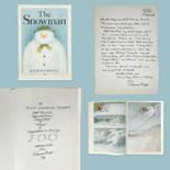 Signed and inscribed 'The Snowman' by Raymond Briggs.