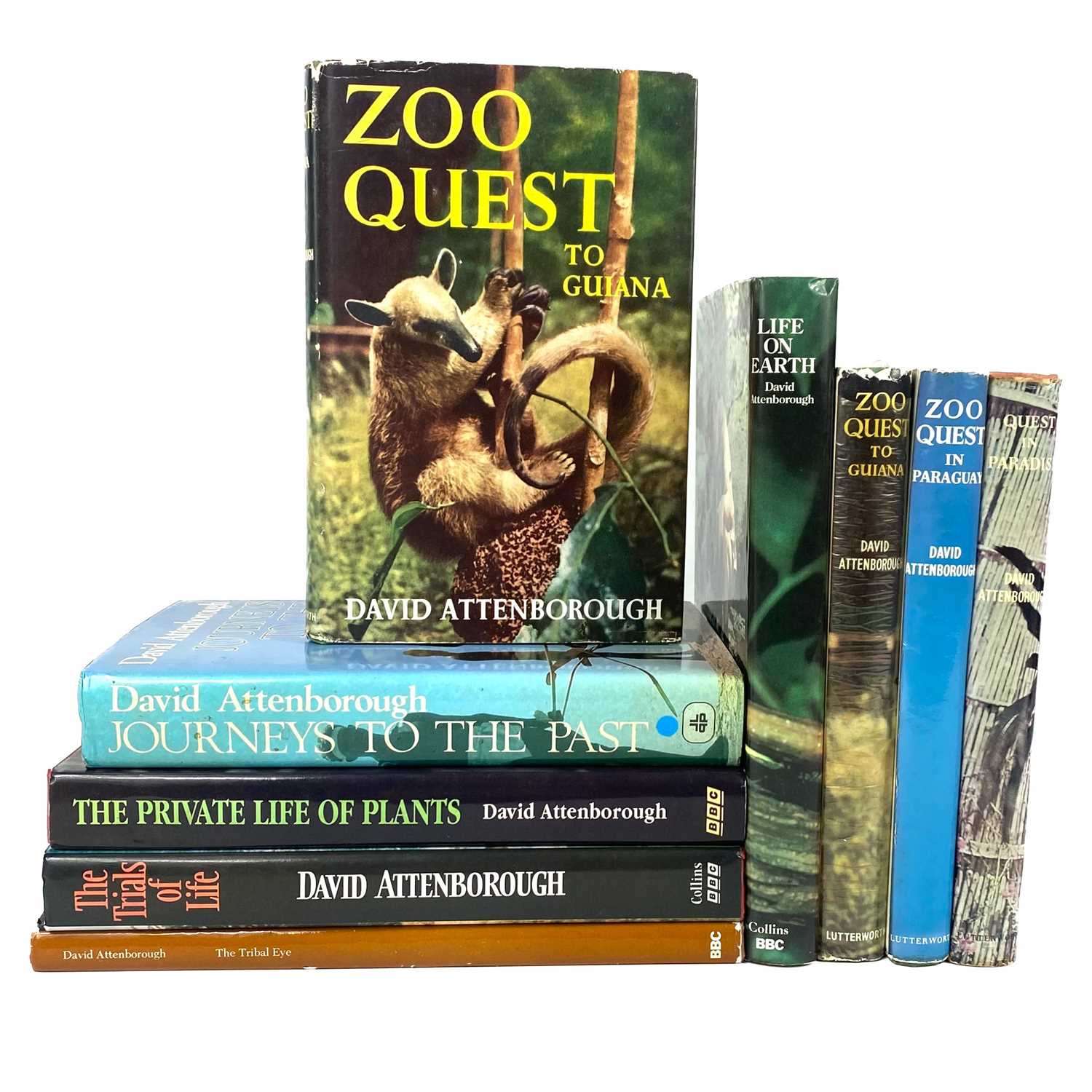 Signed David Attenborough and first editions.