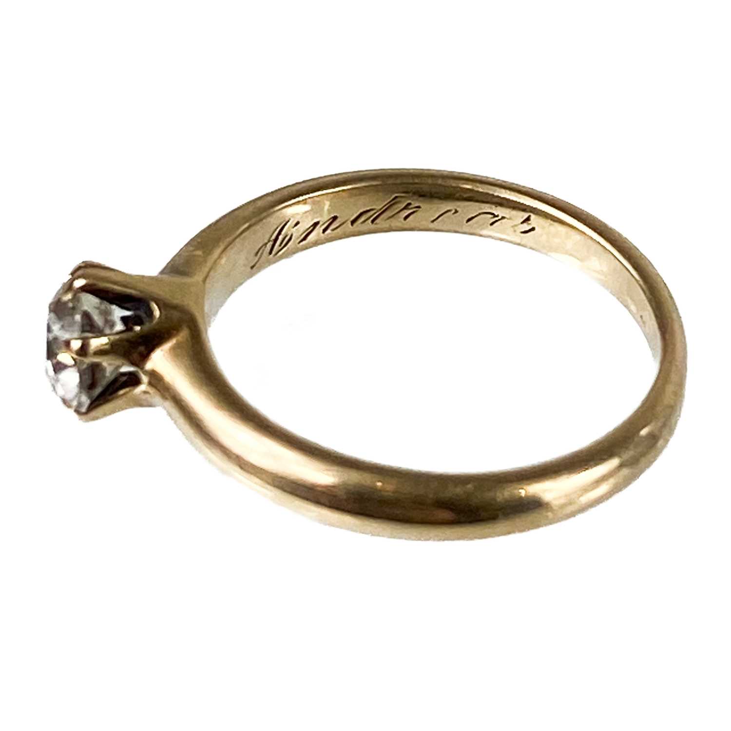 A 14ct gold 0.60ct (approximately) diamond solitaire ring. - Image 2 of 4