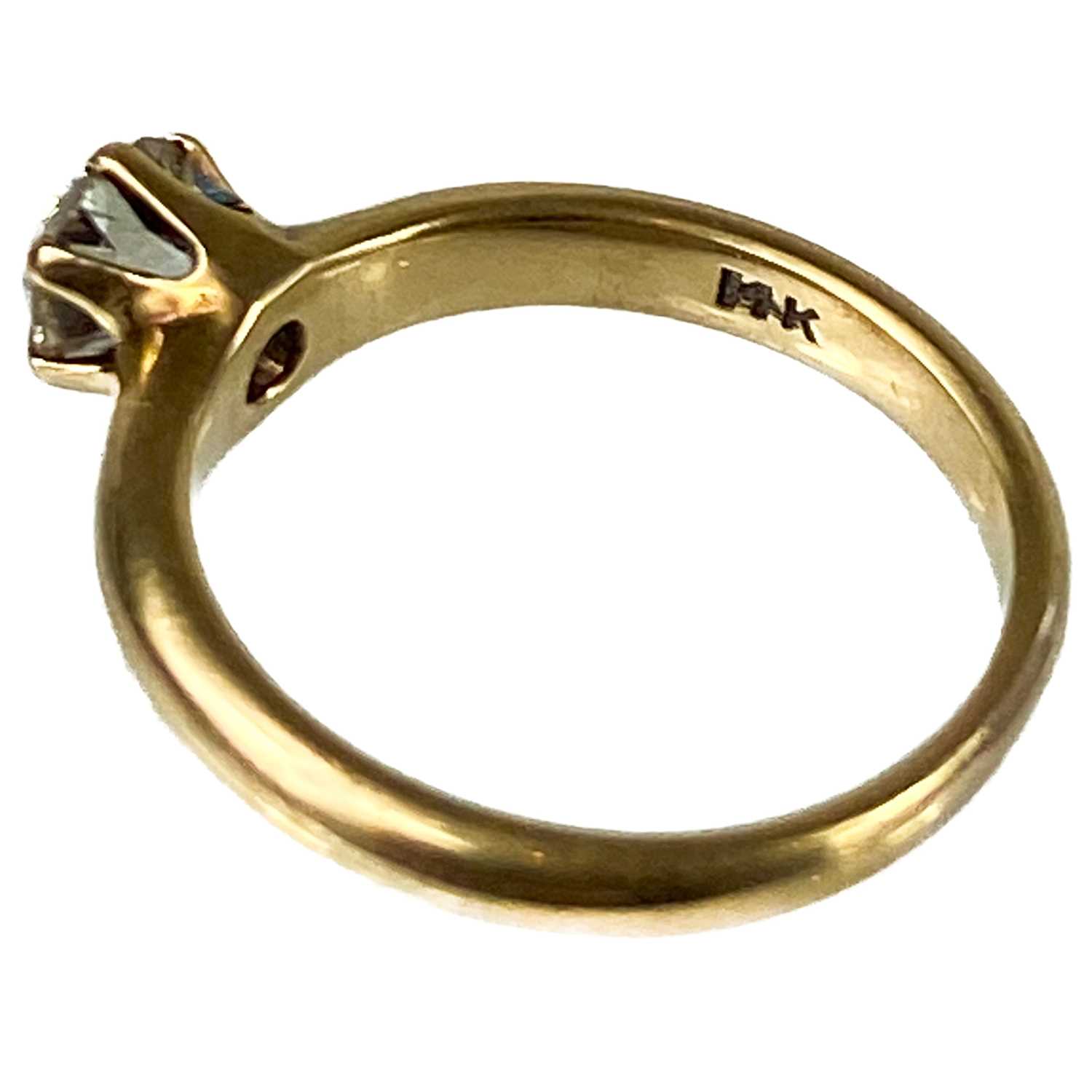 A 14ct gold 0.60ct (approximately) diamond solitaire ring. - Image 3 of 4