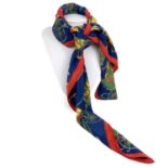 A Hermes Paris vintage printed silk scarf.