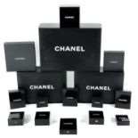 A selection of Chanel retail boxes.