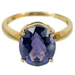 A contemporary 9ct purple stone set ring by Rocks & Co.