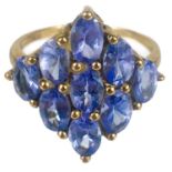 A contemporary 9ct AA Tanzanite set ring by Gemporia.