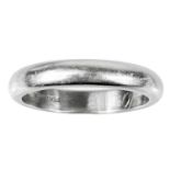 A platinum band ring.