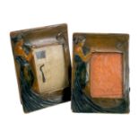 A pair of Glasgow school style leather photograph frames.