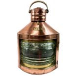 An early 20th century copper and brass port lantern,