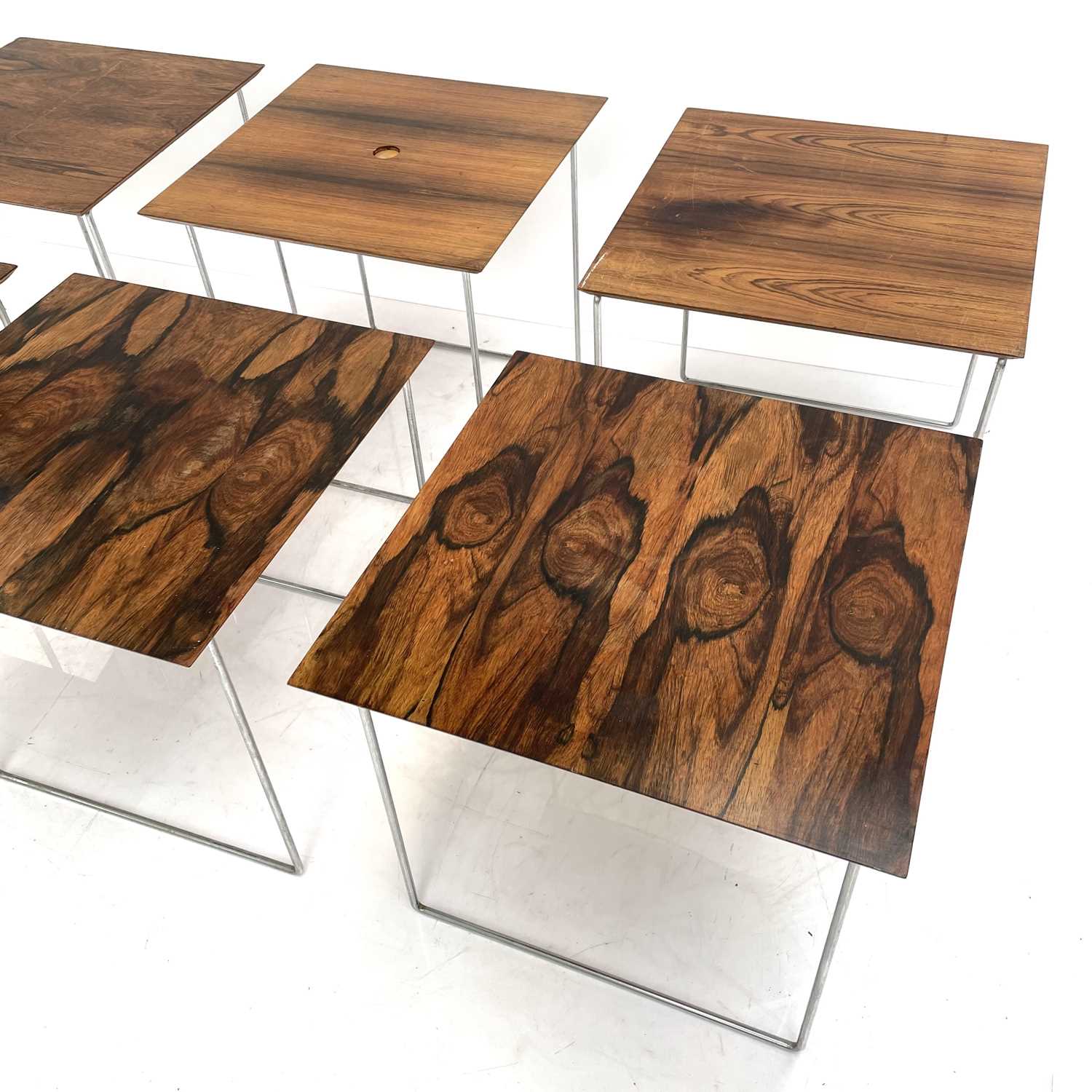 A Danish rosewood cube table nest set by G P Farum. - Image 3 of 14