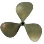 A three foil bronze marine propellor.