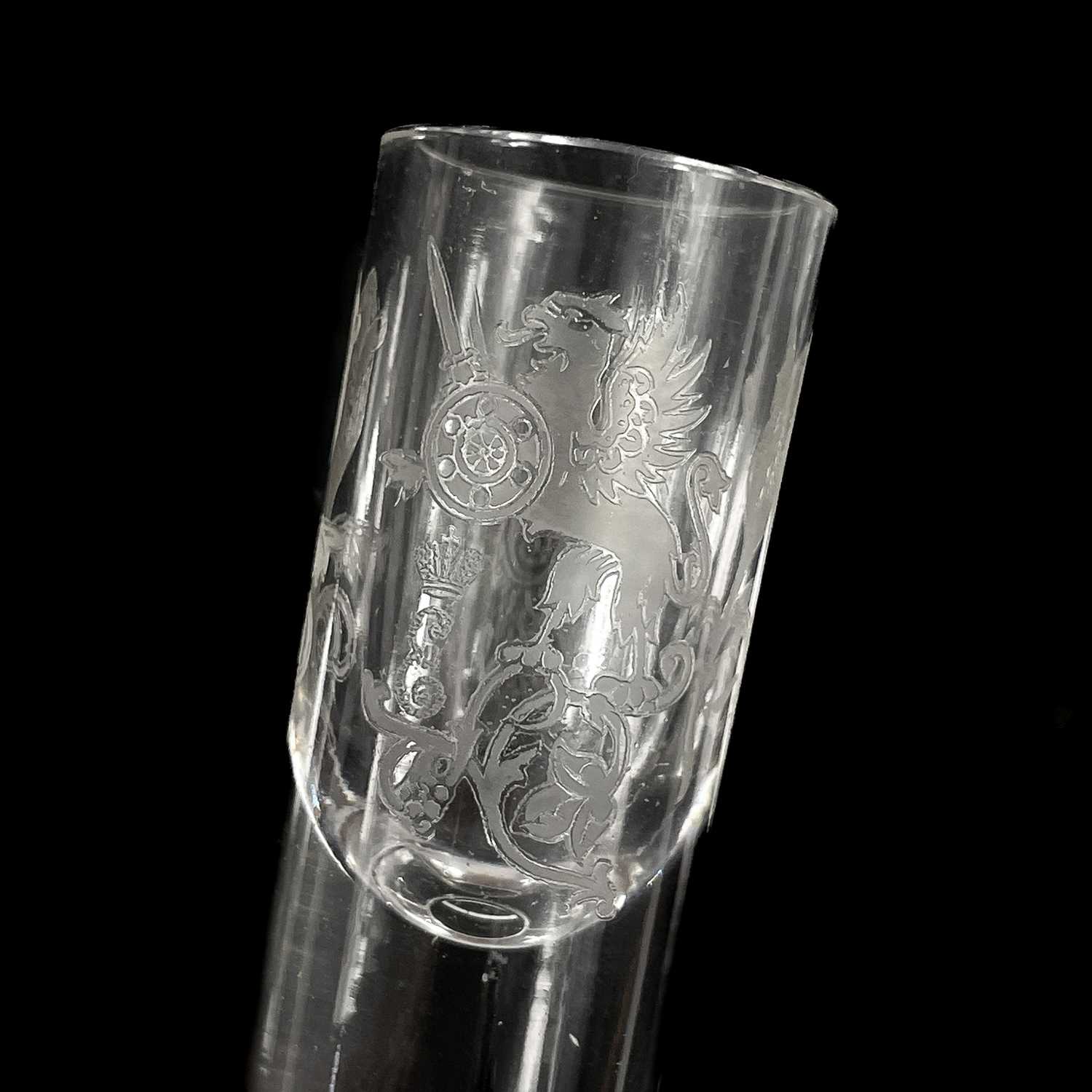 A set of six Russian imperial cylindrical vodka glasses. - Image 9 of 9