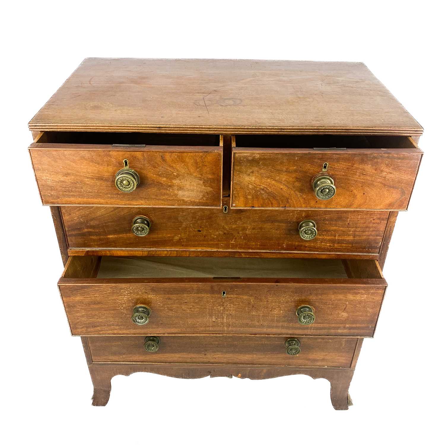 A George III mahogany chest. - Image 4 of 5