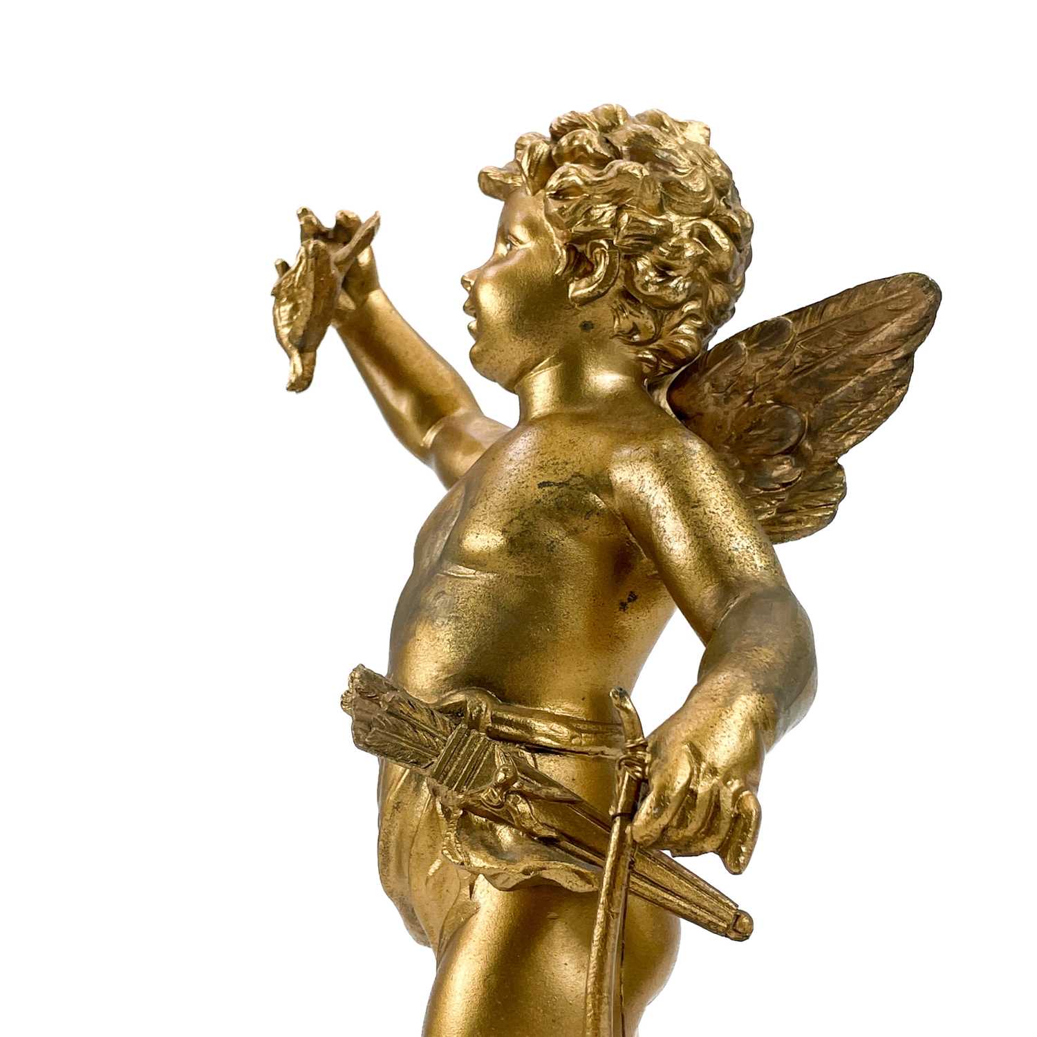A French spelter figure of Cupid. - Image 11 of 13