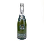 A bottle of Moet & Chandon 1977 Silver Jubilee Cuvee champagne.