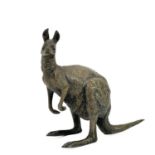 A Franz Bergman Vienna cold painted bronze kangaroo.