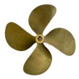 A four foil bronze marine propeller