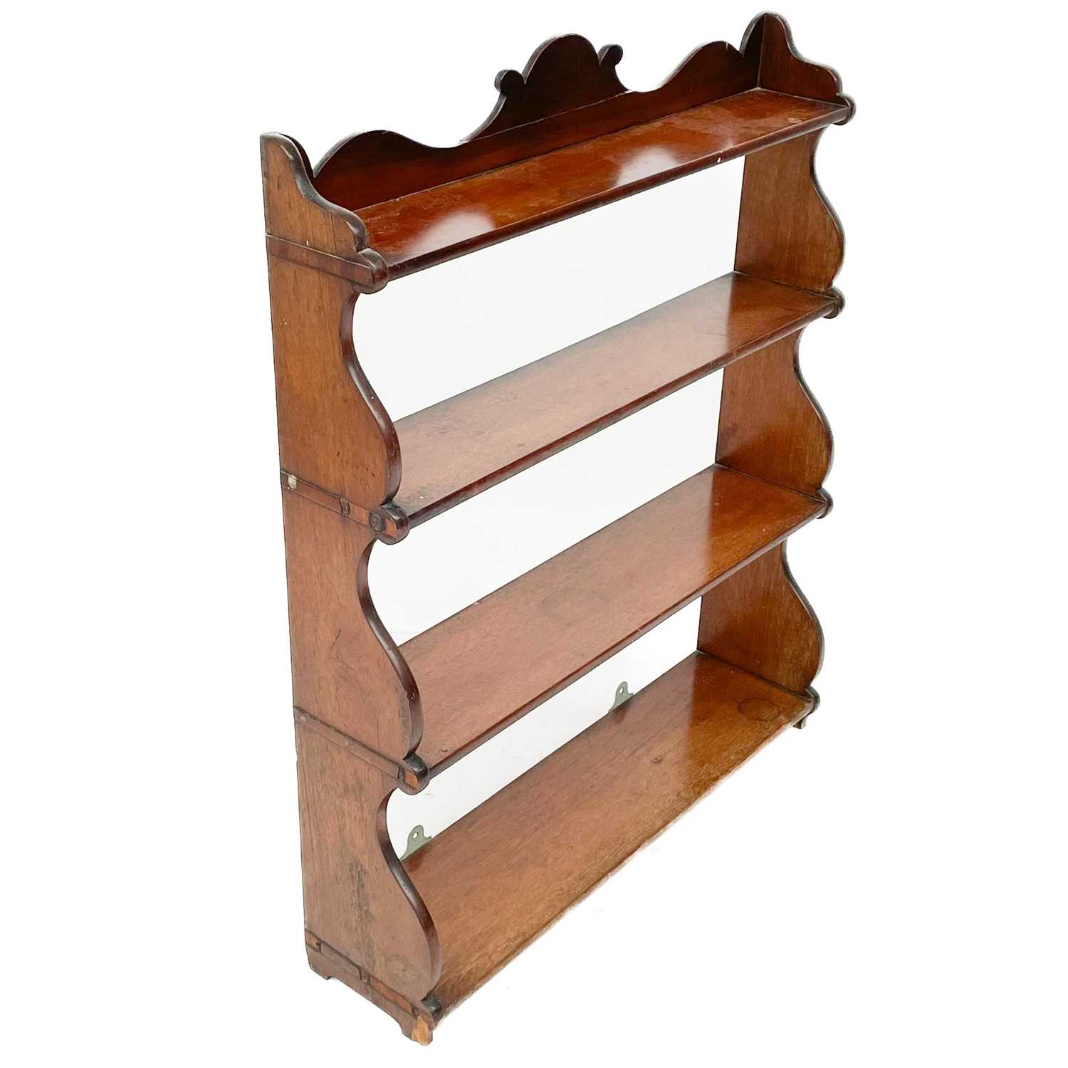 A mahogany hanging shelf rack. - Image 3 of 6