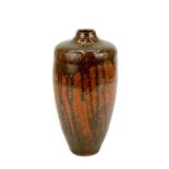 Alan Brough slim studio pottery stoneware vase.