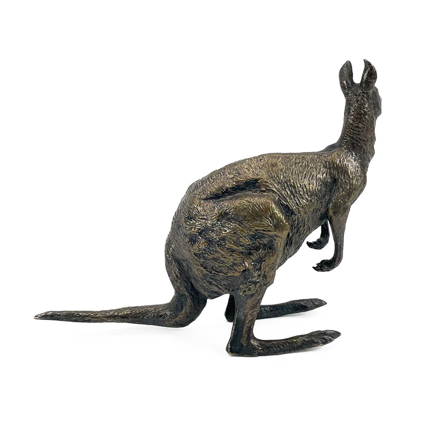 A Franz Bergman Vienna cold painted bronze kangaroo. - Image 4 of 11