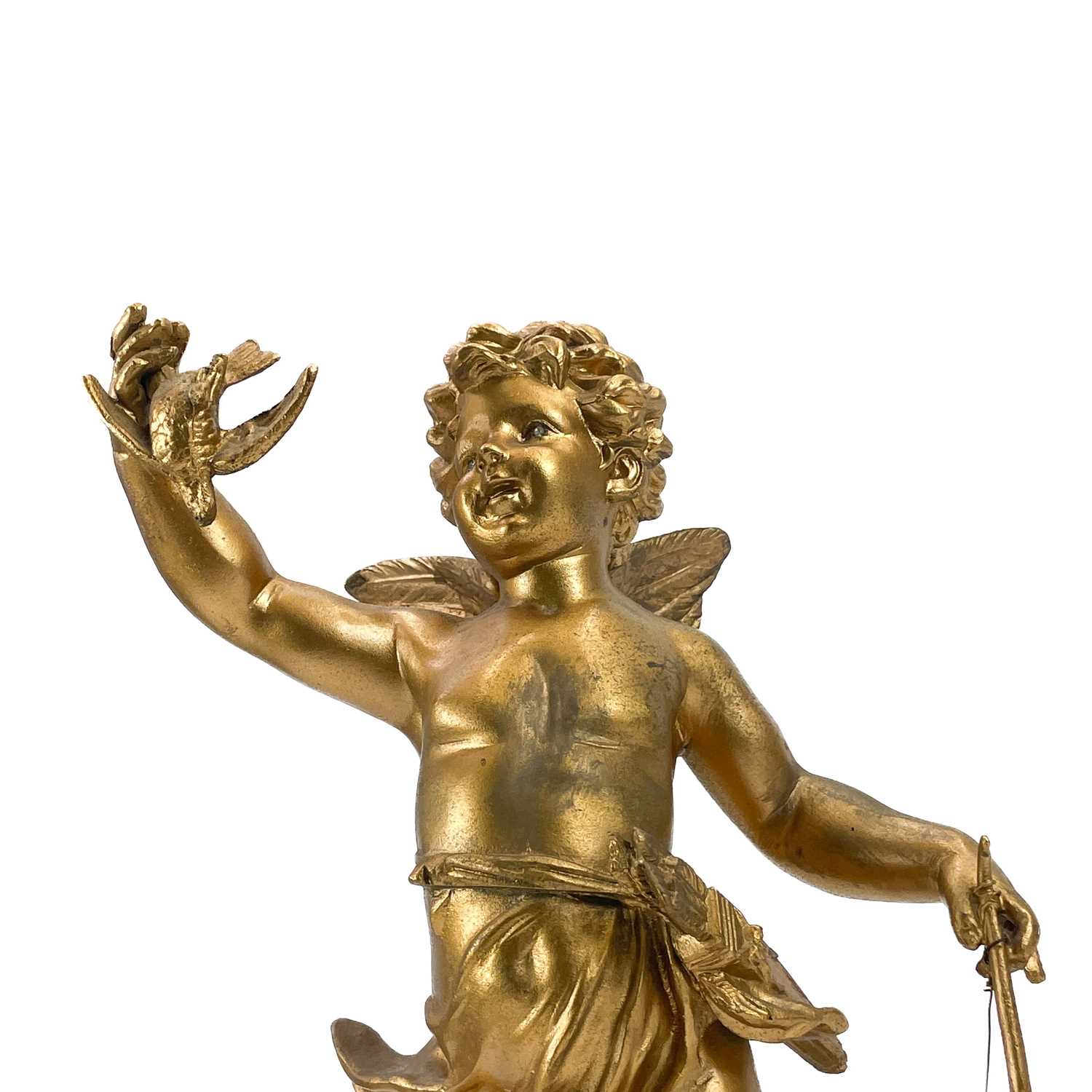 A French spelter figure of Cupid. - Image 13 of 13