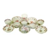 18th century and later English and Chinese porcelain tea bowls and saucers.