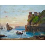 An early 20th century oil on canvas of Naples.